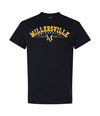 Arched Millersville University Bridge Tee Black