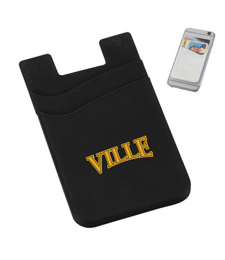 Dual Pocket Ville Phone Card Holder - Black