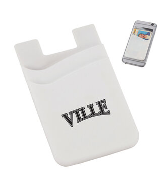 Dual Pocket Ville Phone Card Holder - White
