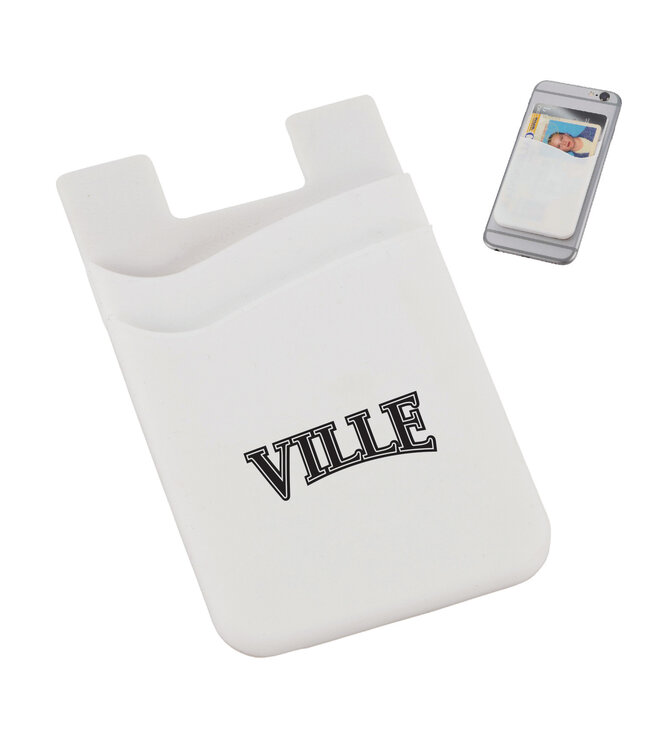 Dual Pocket Ville Phone Card Holder - White