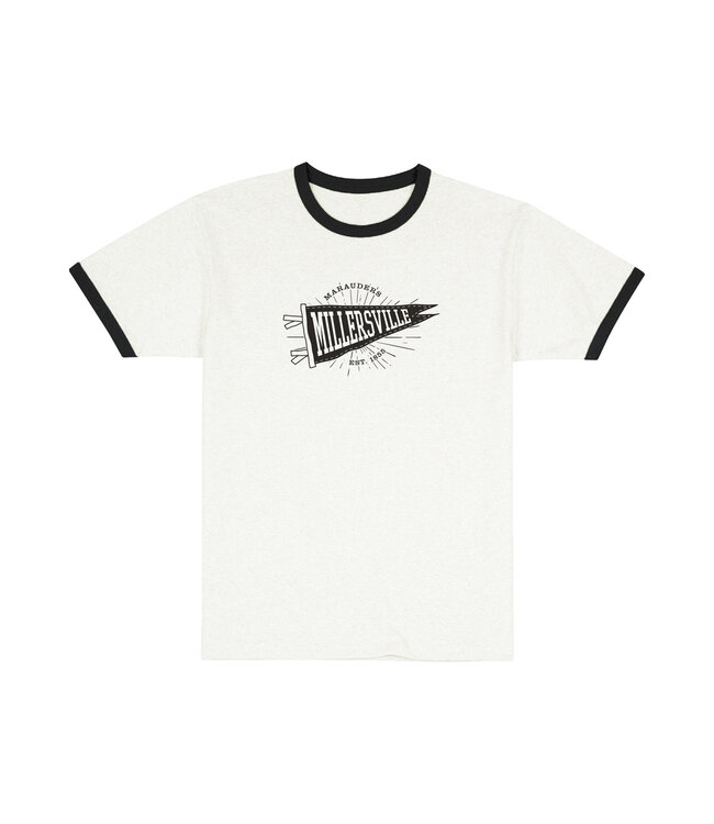 Renew Ringer Pennant Tee Vintage White/Black