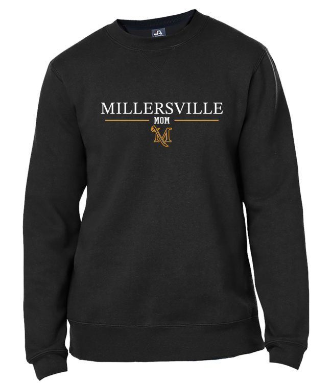 Premium Embroidered MOM Crew Black