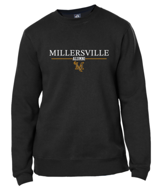 Premium Embroidered ALUMNI Crew Black