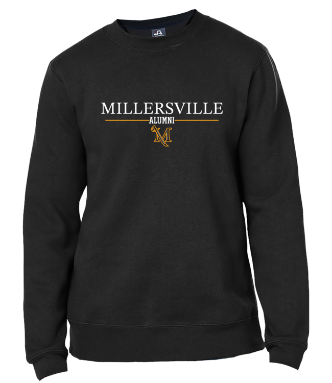 Premium Embroidered ALUMNI Crew Black