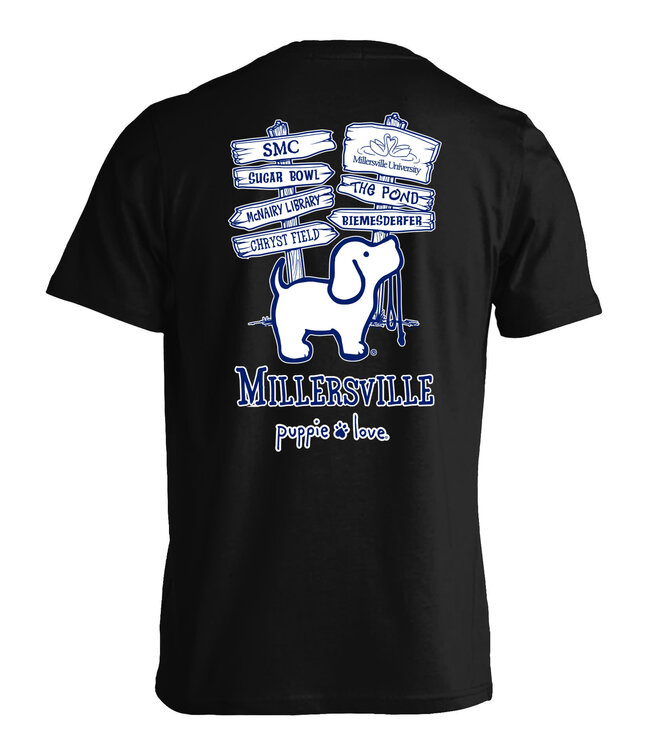 Puppie Love Puppie Love Millersville Direction Sign Short Sleeve Tee Black
