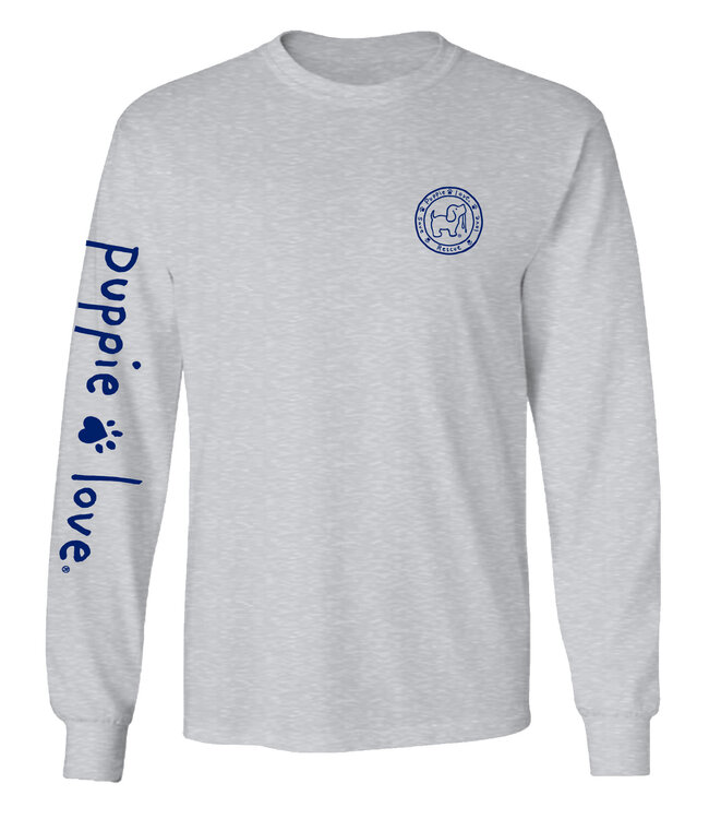 Puppie Love Millersville Direction Sign Long Sleeve Tee Oxford Heather