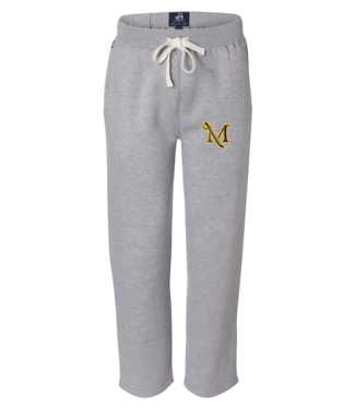 Embroidered M-Sword Open Bottom Pants Oxford Grey