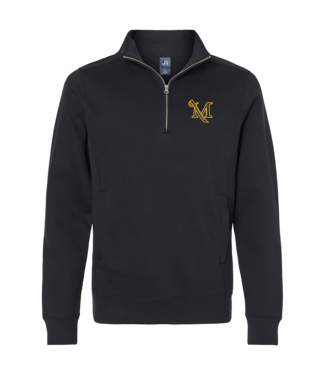 Left Chest Embroidered M-Sword 1/4 Zip Black