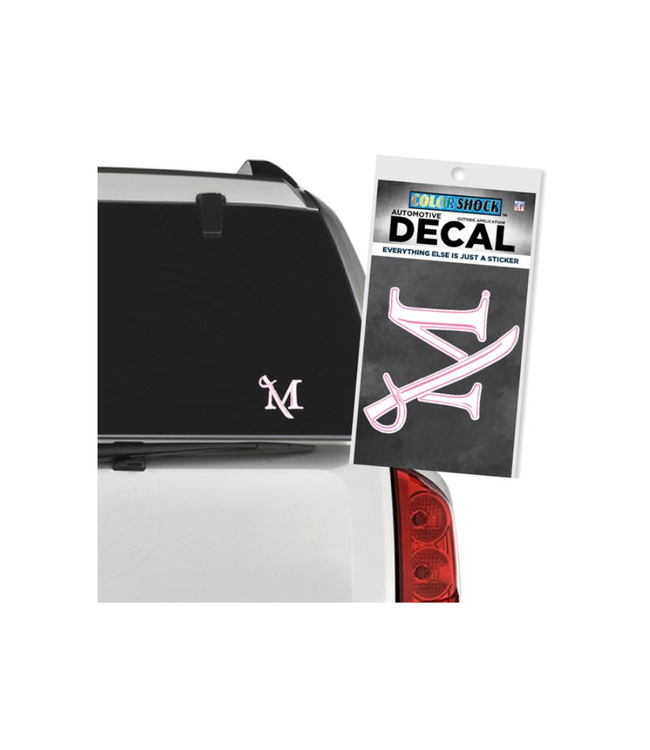 M Sword Logo Pink Decal