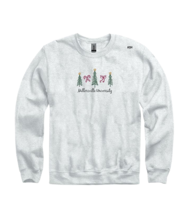 Tree Time Embroidered Crew Ash