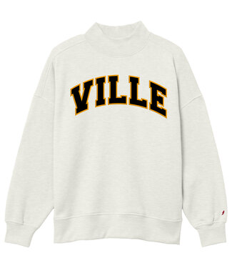 League Diana Mock Neck Oatmeal Heather