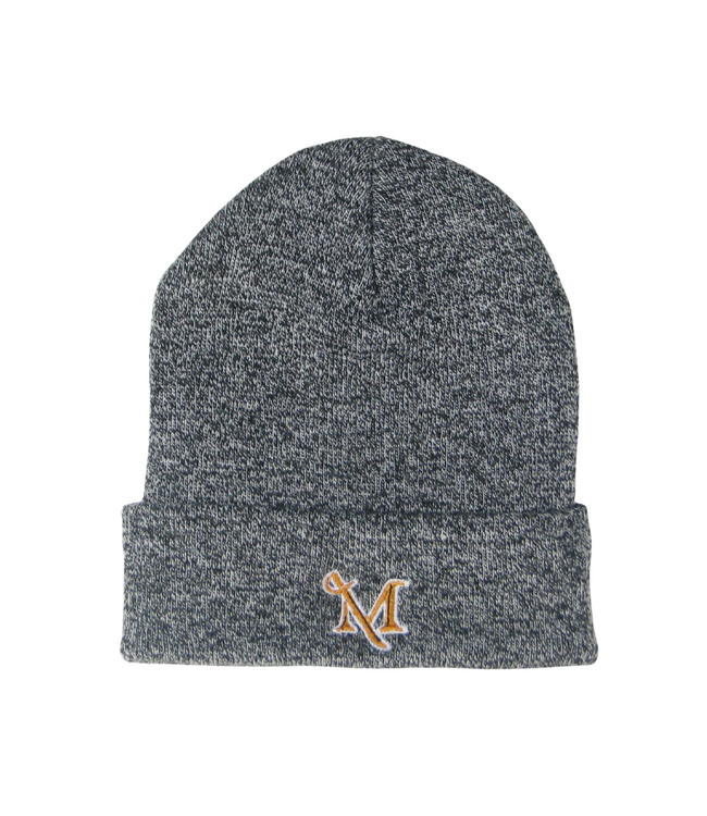 League Black Marled Yarn Cuff Beanie