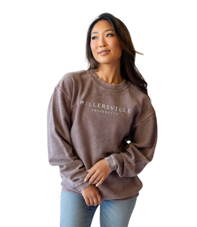 Corded Crew with Embroidery