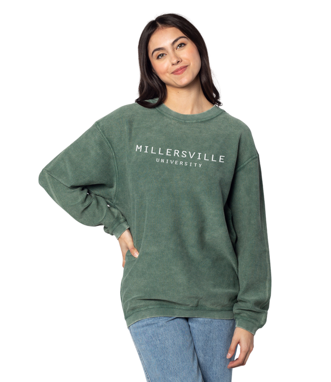 Corded Crew with Embroidery