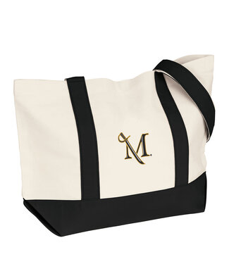 Medium Snap Tote with Embroidered M Sword