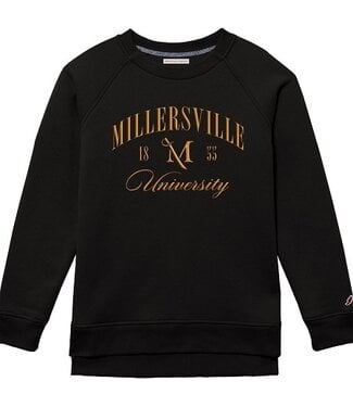 League 1991 Women's Embroidered Crew True Black