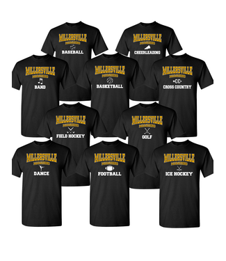 Millersville Marauders Sports Tee (A-K) Black