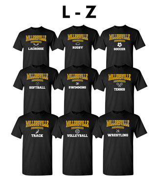 Millersville Marauders Sports Tee (L-Z) Black