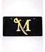 Acrylic M Sword Black License Plate