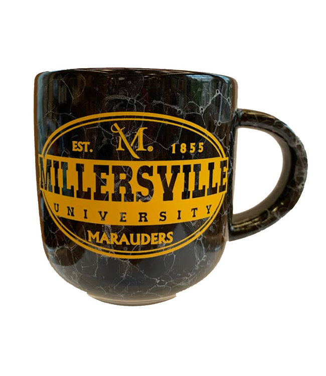 Black Marble Mug with Gold Millersville