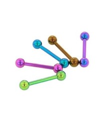 Anatometal 8ga threaded straight barbell shaft