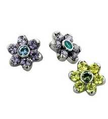 Anatometal 14ga / 12ga threaded flower 2mm