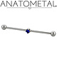 Anatometal Titanium double threaded end princess cut