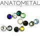Anatometal Titanium 14ga / 12ga Threaded Flat Gem