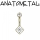 Anatometal Titanium Princess/Square-cut Navel Curve