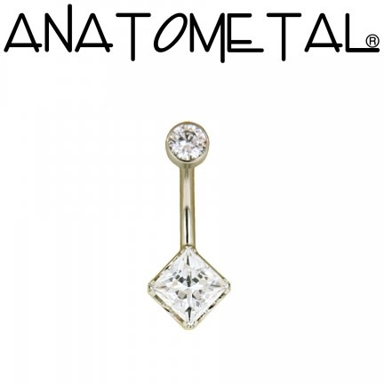 Anatometal Titanium Princess/Square-cut Navel Curve