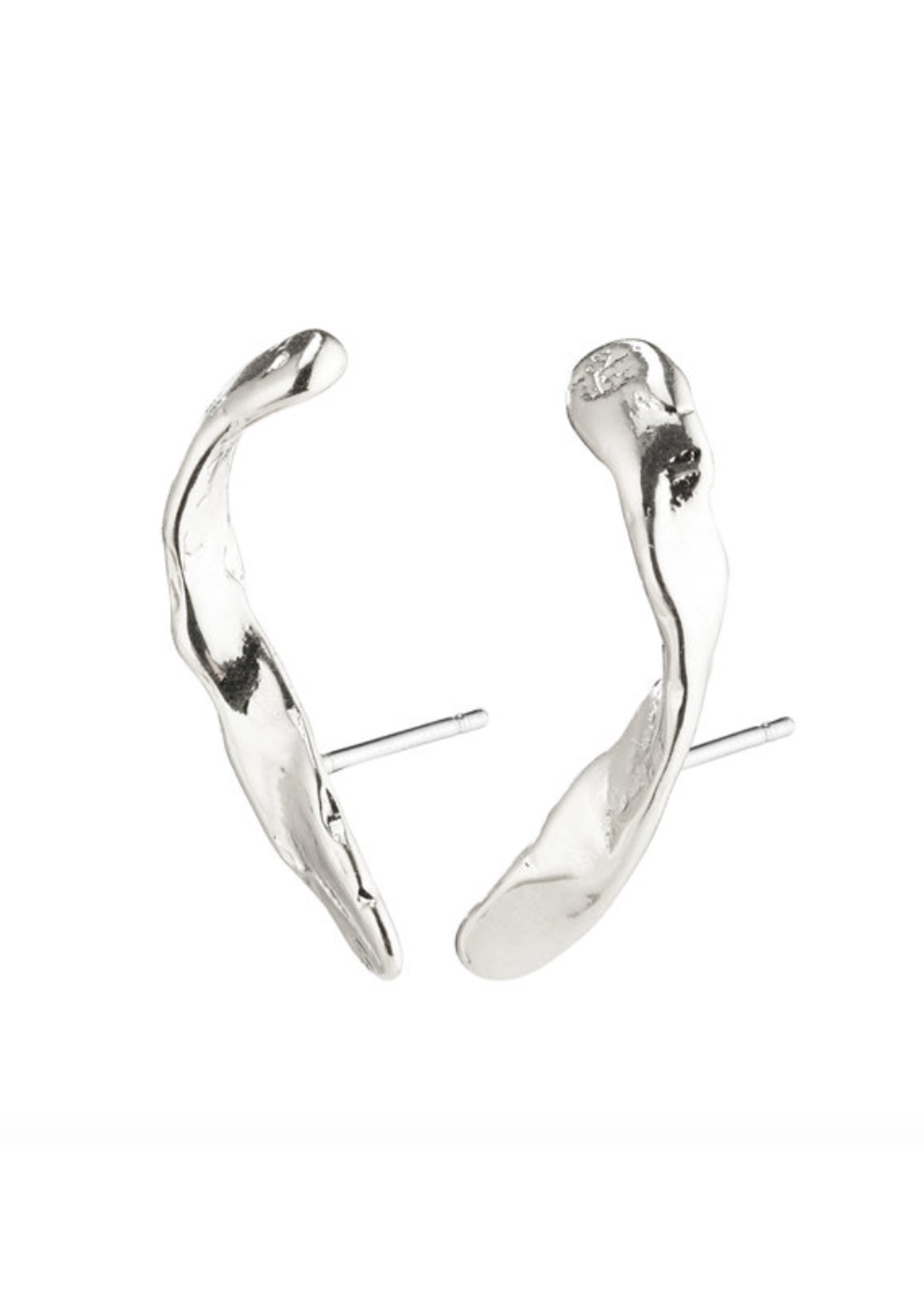 Pilgrim Basha Ear Crawler Earrings Silver