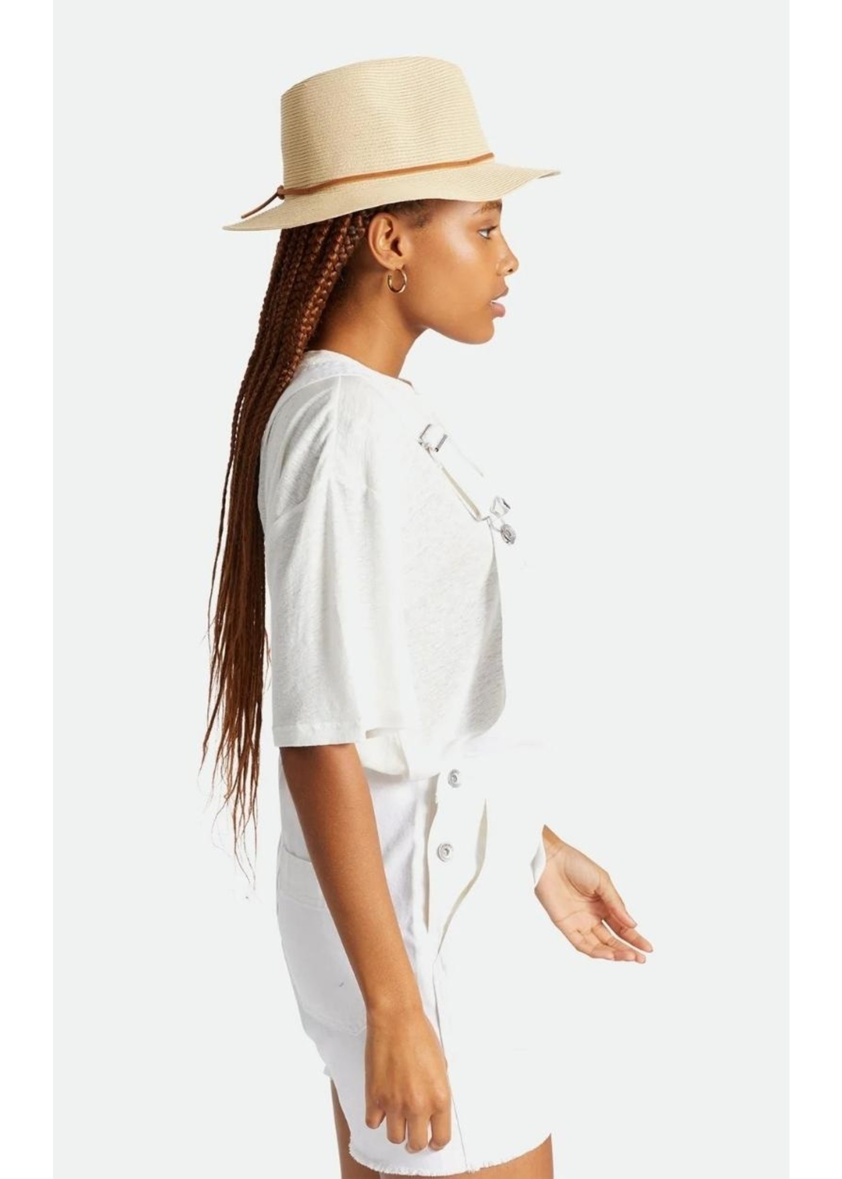 Brixton Wesley Straw Packable Fedora