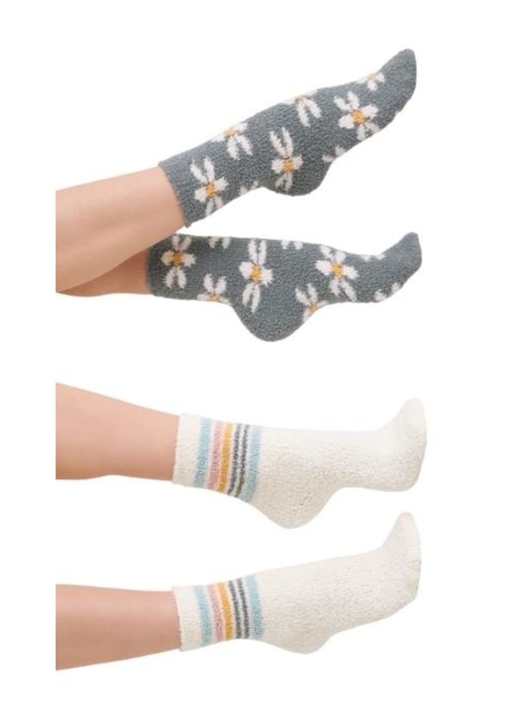 Z Supply Daisy Plush Socks 2 pack