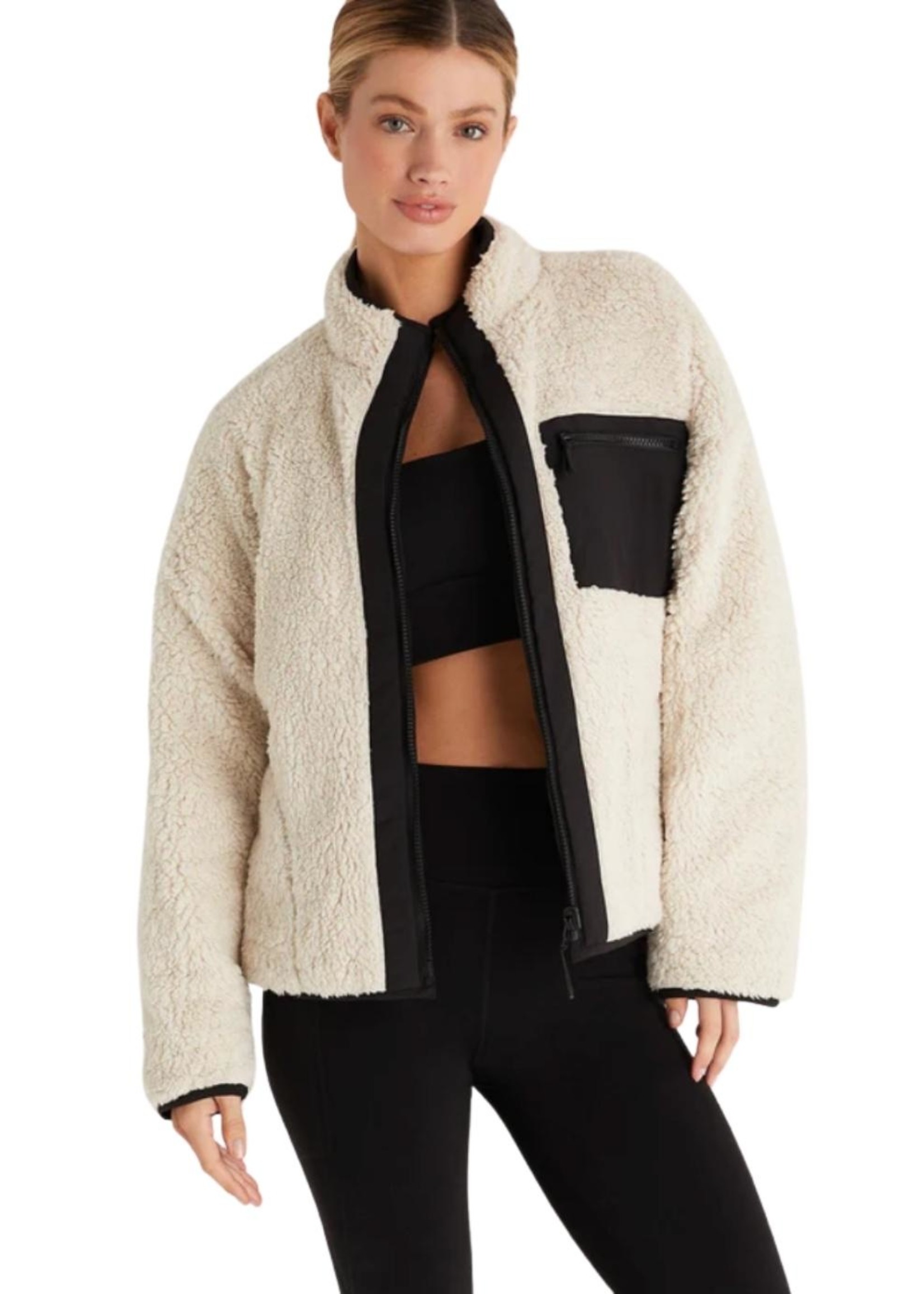 Z Supply Reversible Sherpa Quilted Coat
