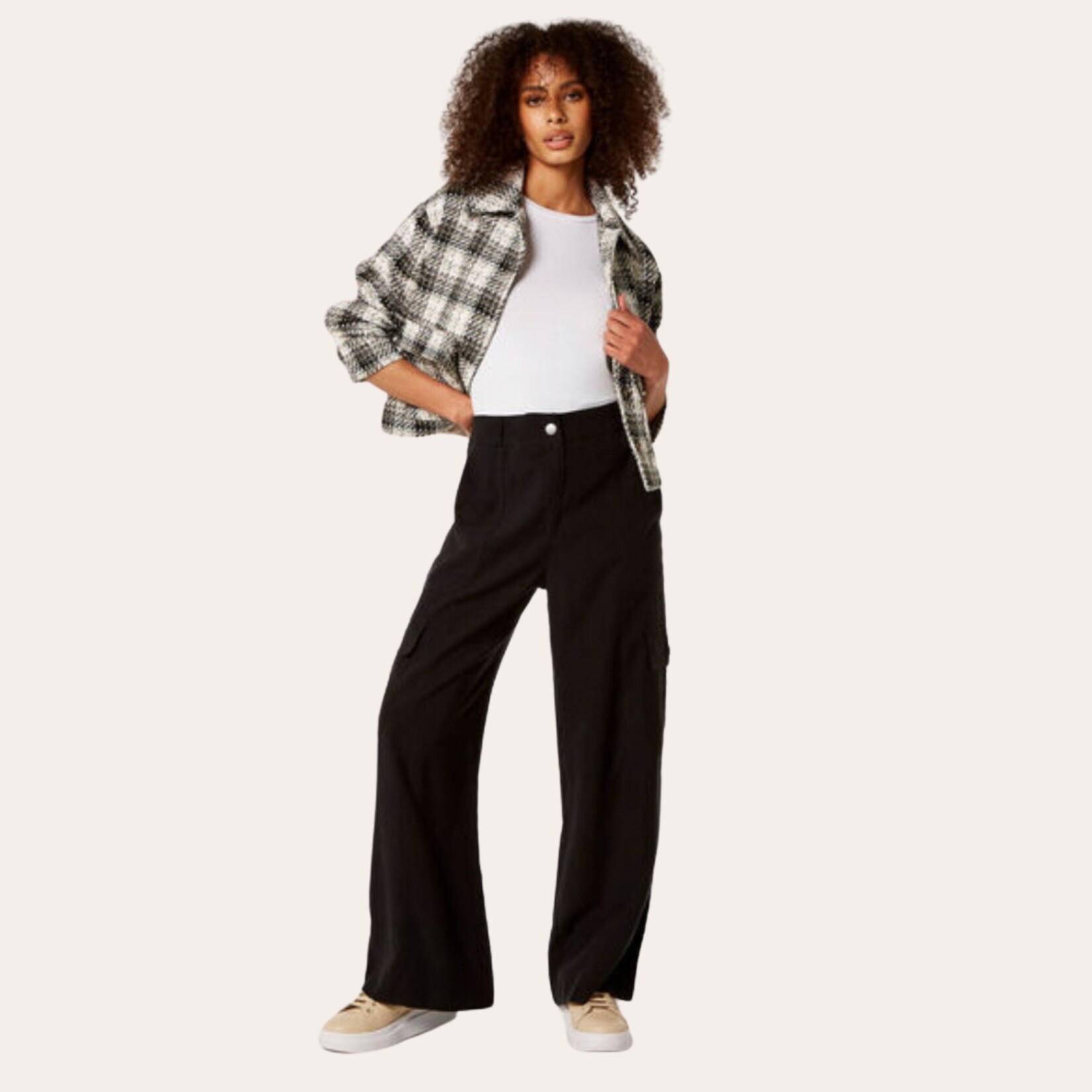 Apricot Soft Tailored Cargo Pant