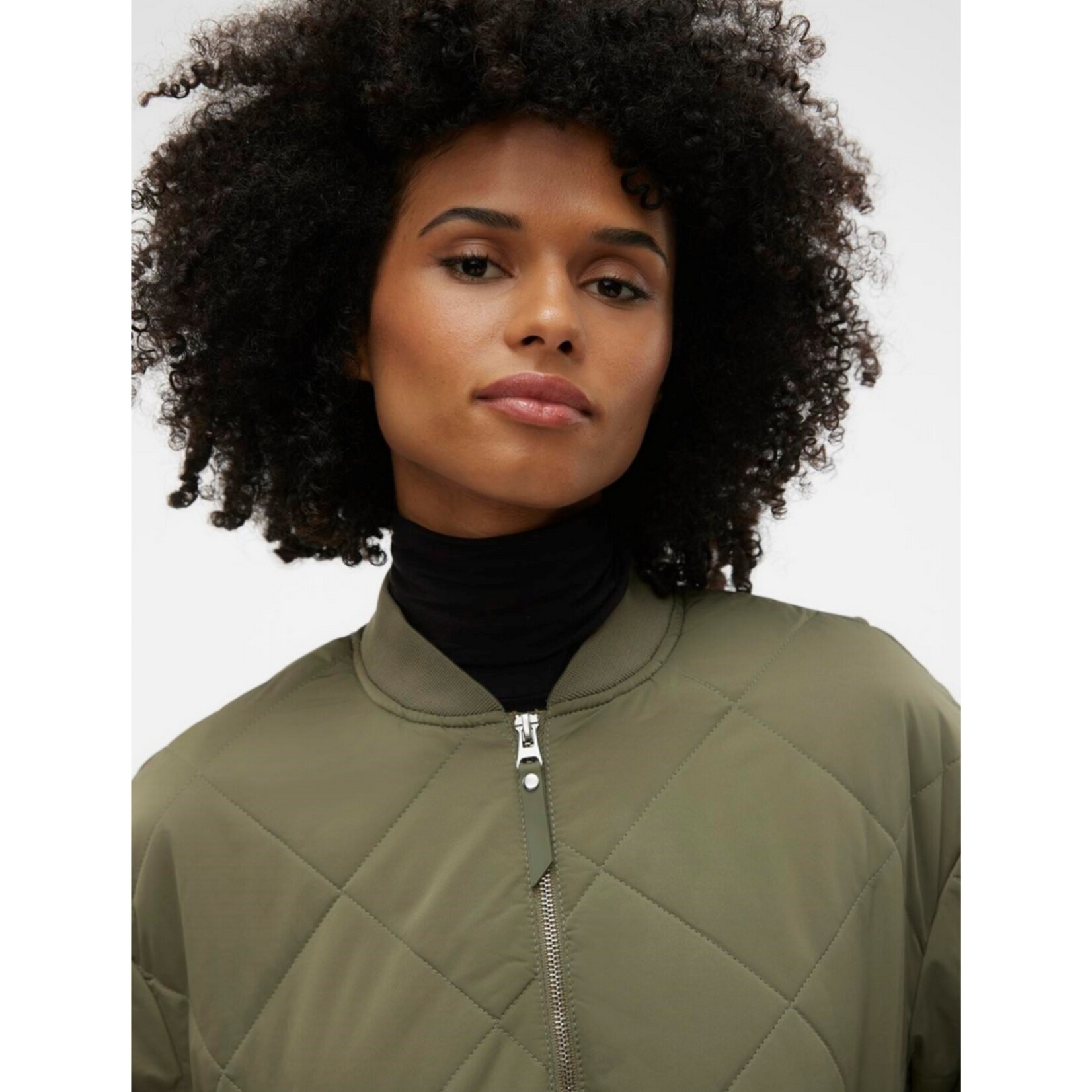 Vero Moda Rory Long Quilted Coat  - Olive