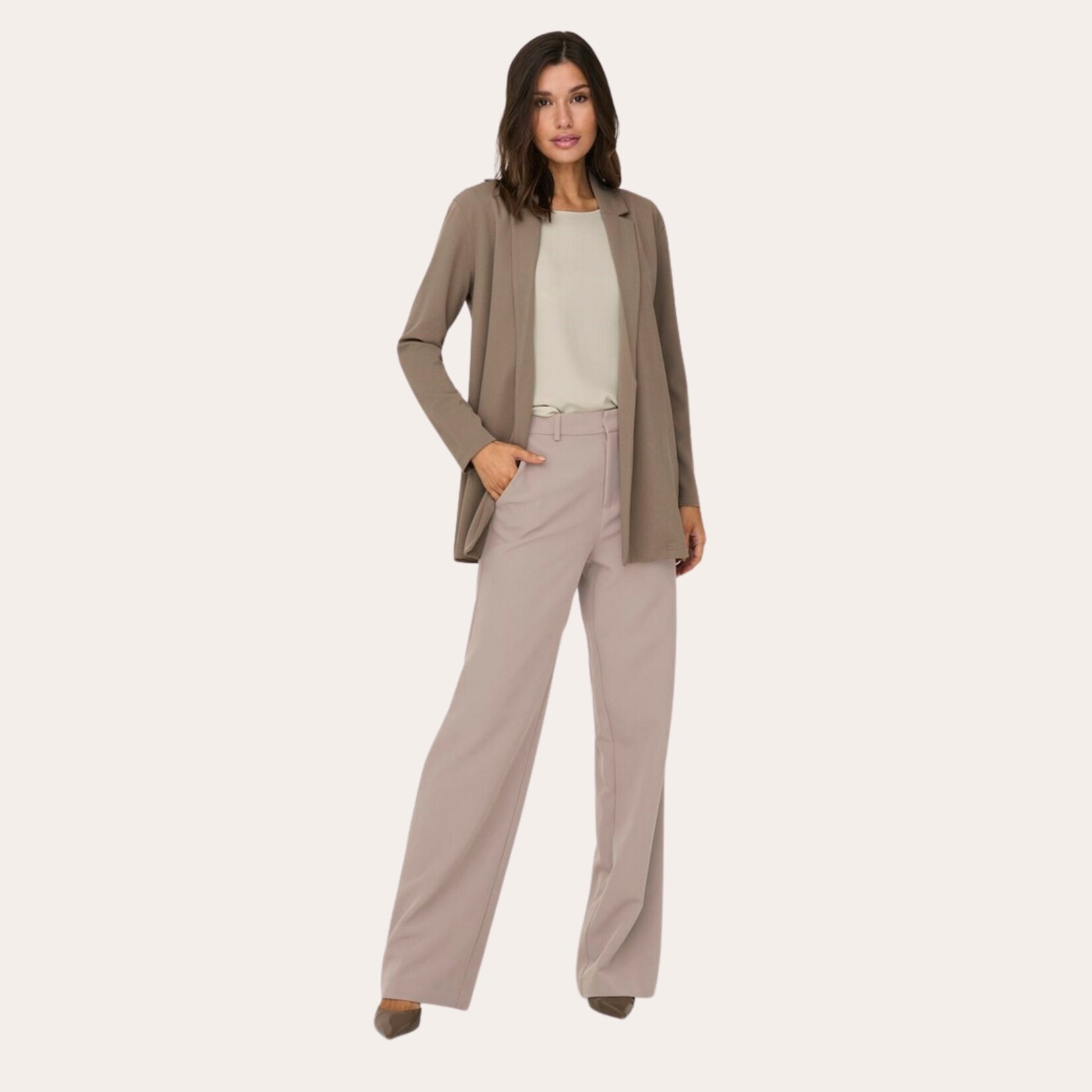 Only Bennett Wide Leg Pant - Hickory