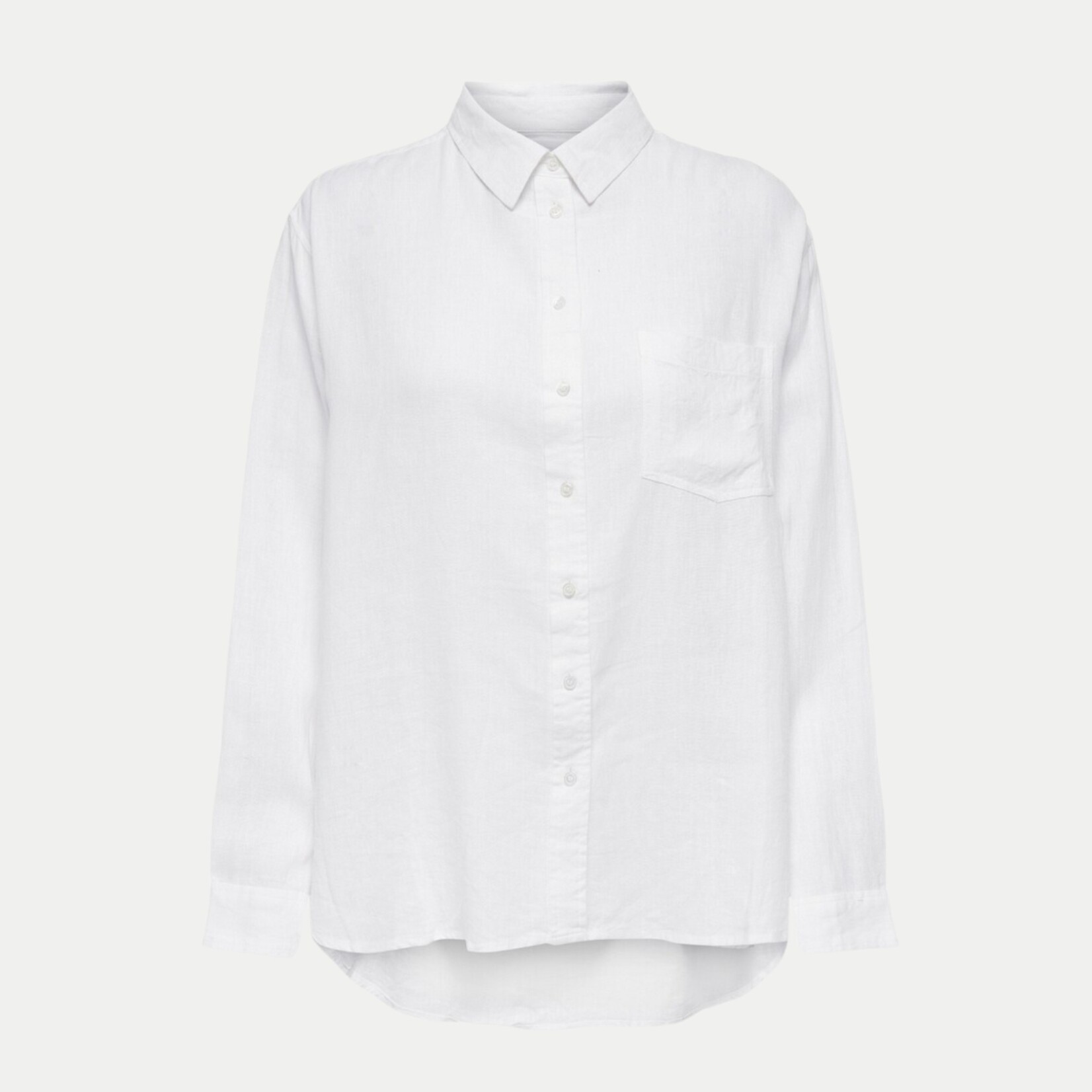 Only Sakura Linen Top - White