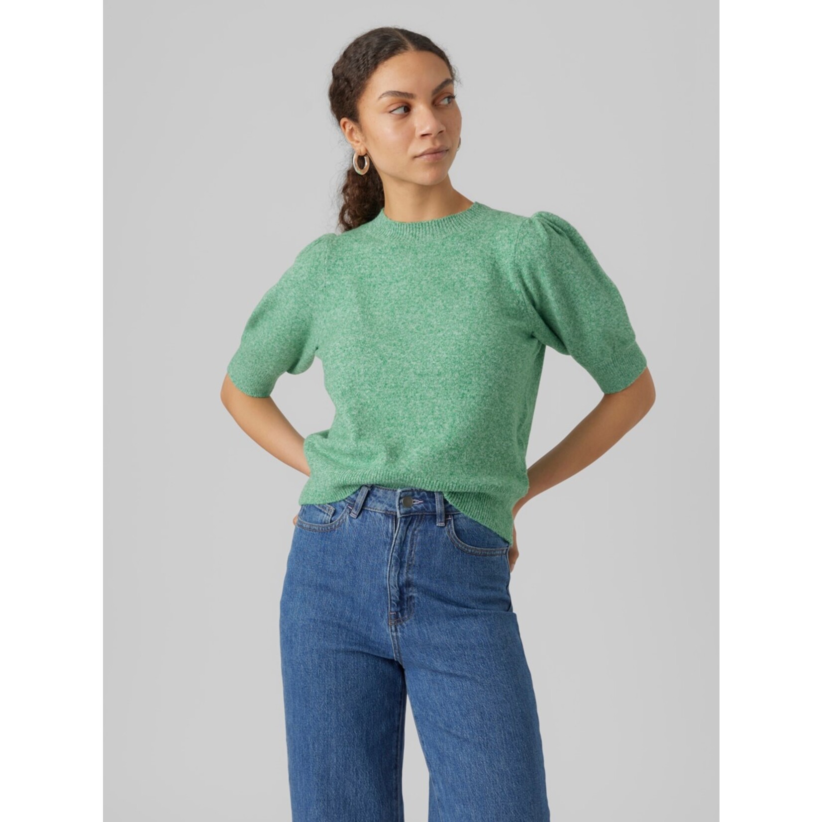 Vero Moda Delia 1/2 Sleeve Pullover- Green