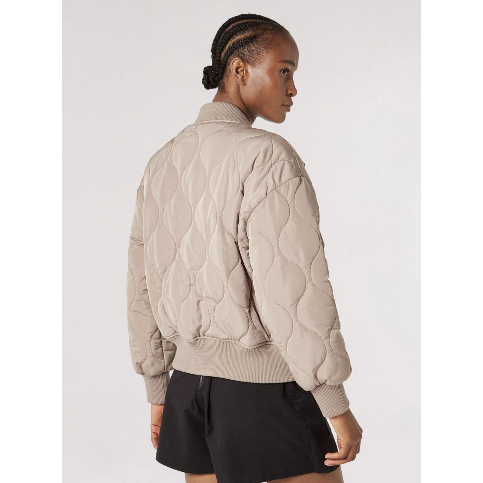 Apricot Phoenix Quilted Bomber