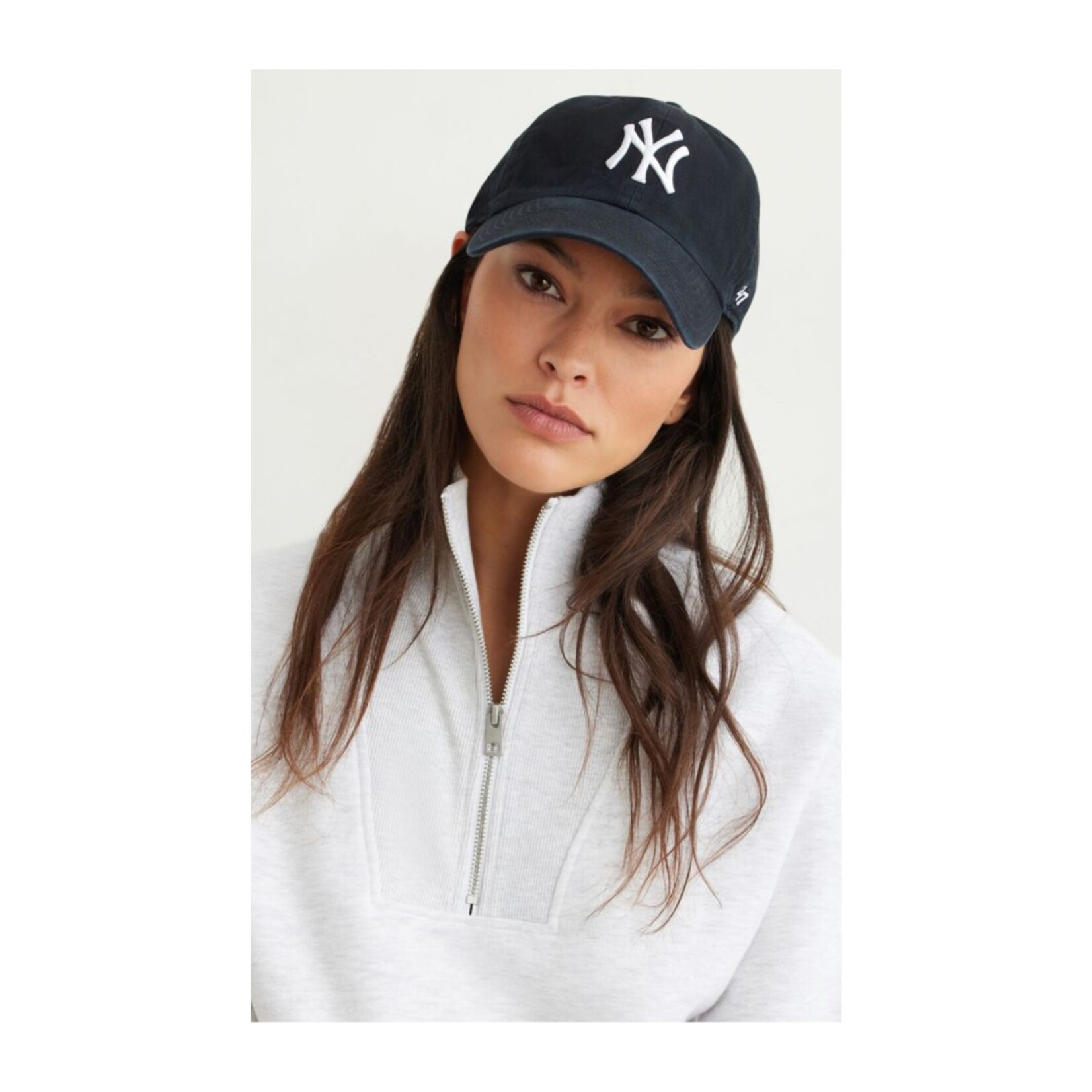 47 Brand NY Hat - Black/white