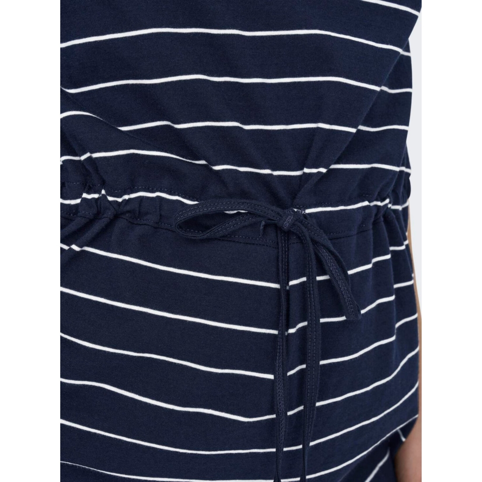 Only Gemma Drawstring Shirt Dress - Navy Stripe