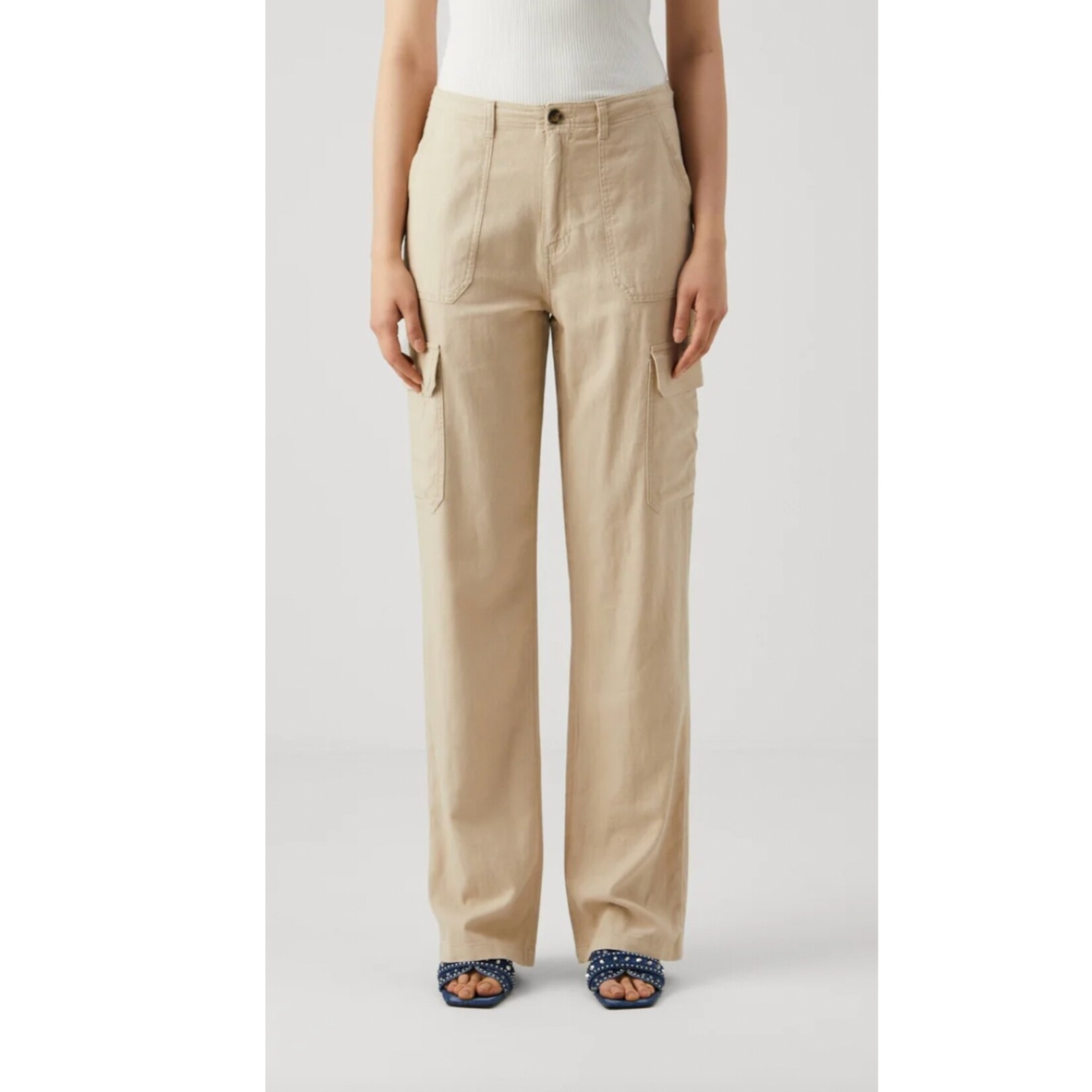 Only Day Trip Linen Cargo Pant