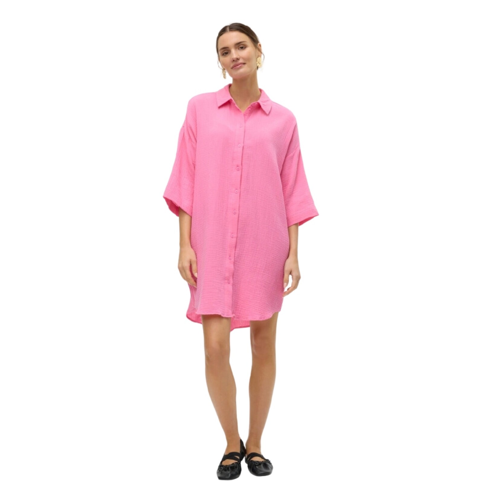 Vero Moda Madrid Gauze Shirt - Pink Cosmos