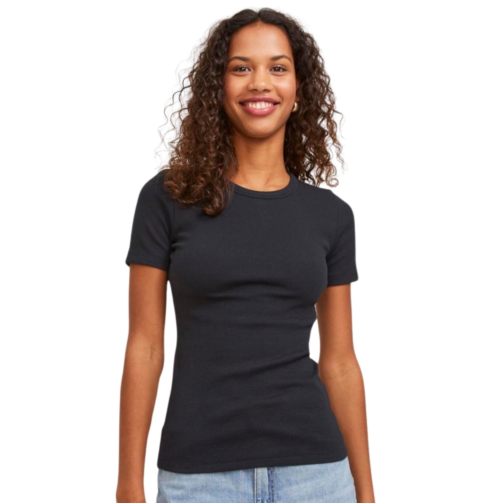 JJXX Finley Rib Tee - Black