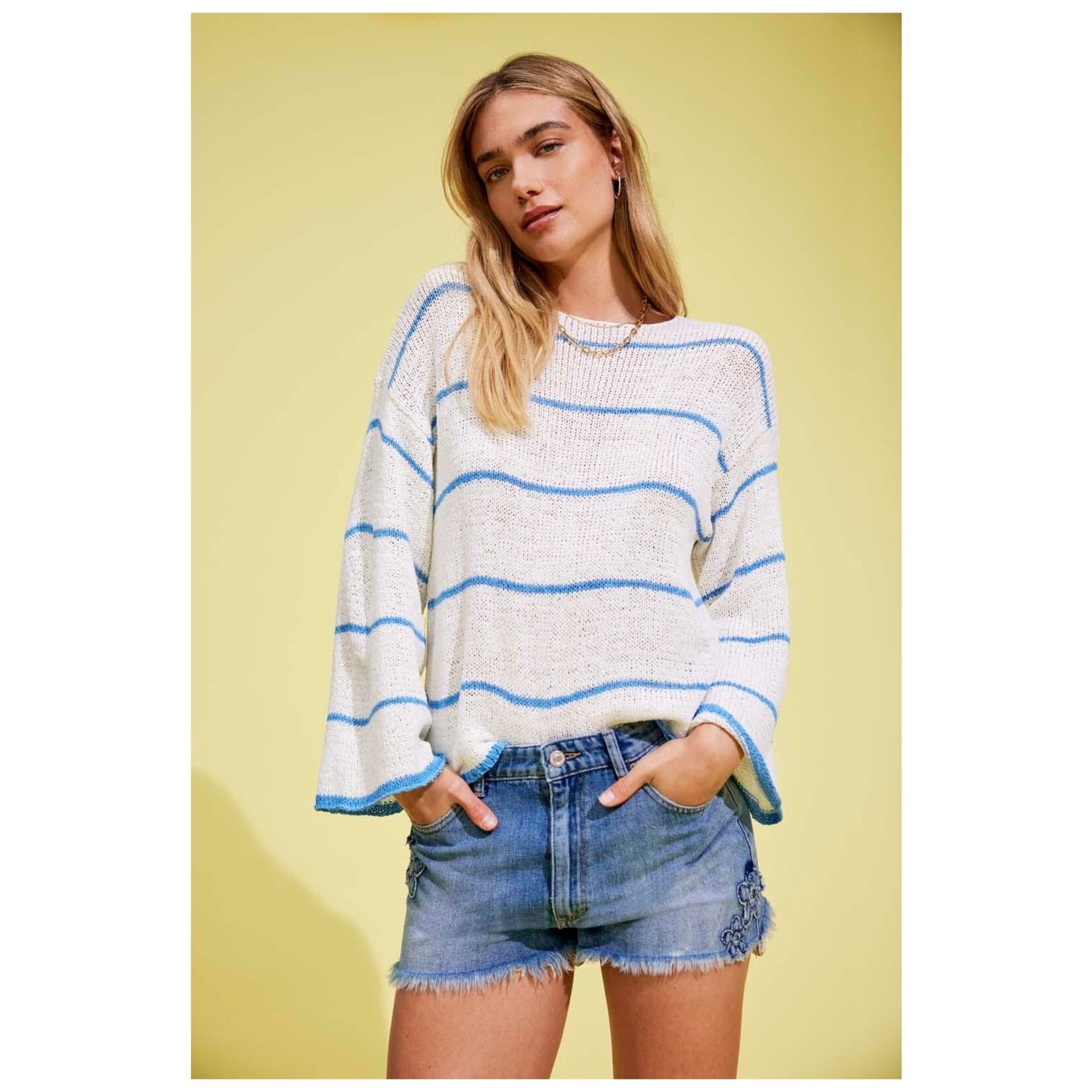 Only Alex Stripe Knit - Blue