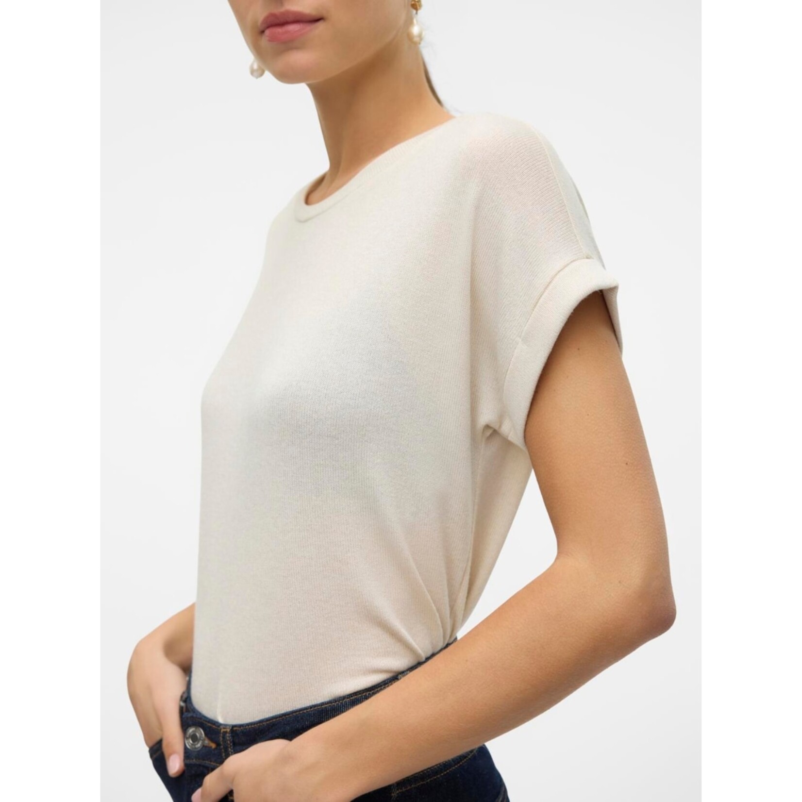 Vero Moda Monroe Knit Tee - Birch