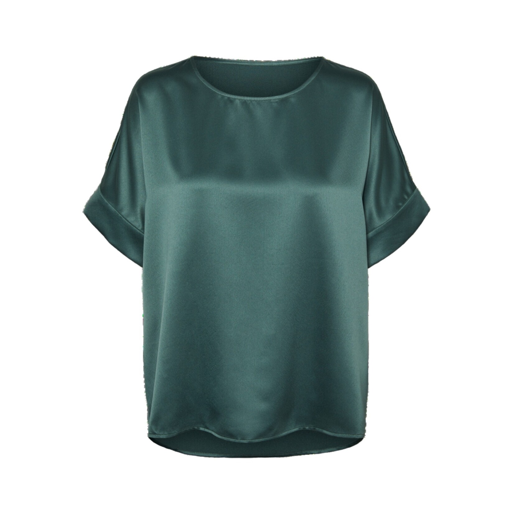 Vero Moda Lucia Satin Top - Dark Forest