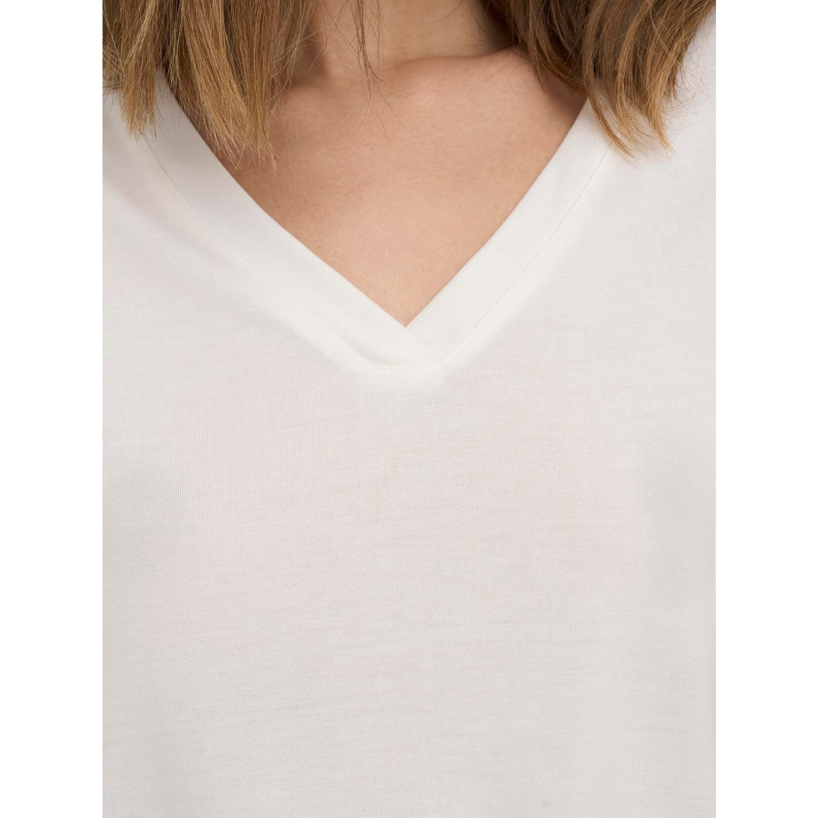 Only Willa Modal V-Neck Tee - Cloud