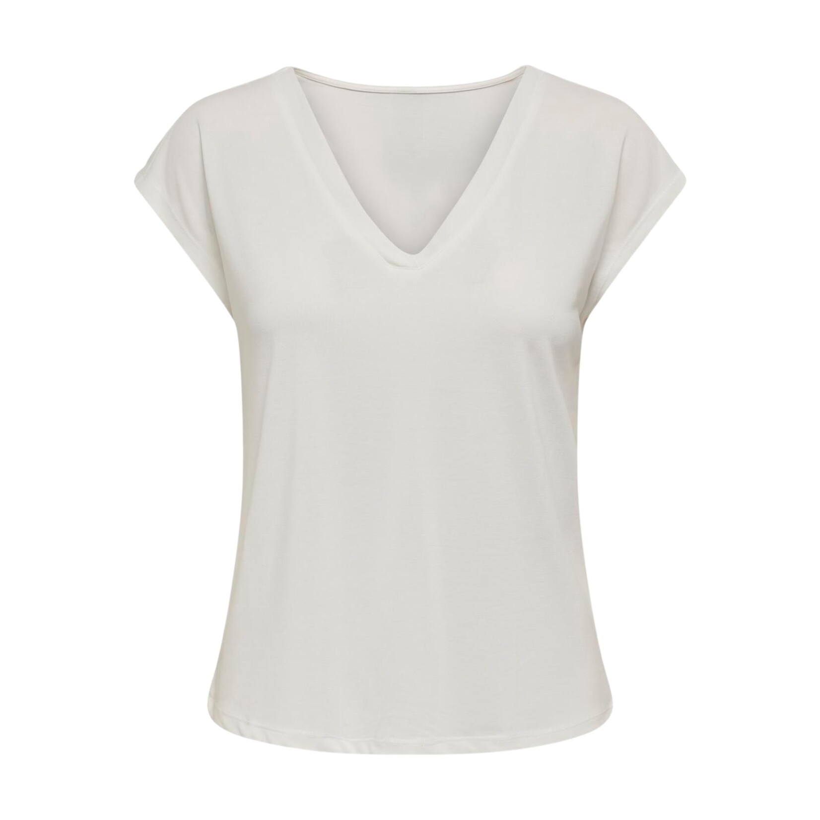 Only Willa Modal V-Neck Tee - Cloud